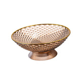 Maxbell Decorative Pedestal Bowl for Dining Room Farmhouse Centerpiece Desktop Decor orange