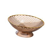 Maxbell Decorative Pedestal Bowl for Dining Room Farmhouse Centerpiece Desktop Decor orange