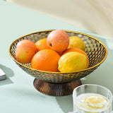 Maxbell Decorative Pedestal Bowl for Dining Room Farmhouse Centerpiece Desktop Decor orange