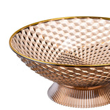 Maxbell Decorative Pedestal Bowl for Dining Room Farmhouse Centerpiece Desktop Decor orange