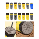 Maxbell Coverless Twist Cup Portable with Stainless Steel Straw Insulated Coffee Cup smile yellow