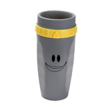 Maxbell Coverless Twist Cup Portable with Stainless Steel Straw Insulated Coffee Cup Gray Smile