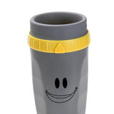 Maxbell Coverless Twist Cup Portable with Stainless Steel Straw Insulated Coffee Cup Gray Smile