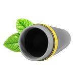 Maxbell Coverless Twist Cup Portable with Stainless Steel Straw Insulated Coffee Cup Gray Smile