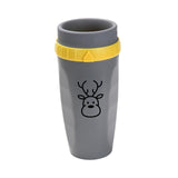 Maxbell Coverless Twist Cup Portable with Stainless Steel Straw Insulated Coffee Cup gray elk