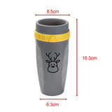 Maxbell Coverless Twist Cup Portable with Stainless Steel Straw Insulated Coffee Cup gray elk
