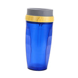 Maxbell Coverless Twist Cup Portable with Stainless Steel Straw Insulated Coffee Cup Blue