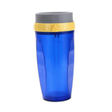 Maxbell Coverless Twist Cup Portable with Stainless Steel Straw Insulated Coffee Cup Blue