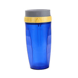 Maxbell Coverless Twist Cup Portable with Stainless Steel Straw Insulated Coffee Cup Blue