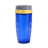 Maxbell Coverless Twist Cup Portable with Stainless Steel Straw Insulated Coffee Cup Blue