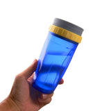 Maxbell Coverless Twist Cup Portable with Stainless Steel Straw Insulated Coffee Cup Blue