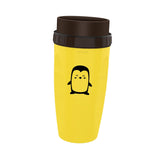 Maxbell Coverless Twist Cup Portable with Stainless Steel Straw Insulated Coffee Cup penguin yellow