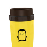 Maxbell Coverless Twist Cup Portable with Stainless Steel Straw Insulated Coffee Cup penguin yellow