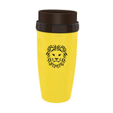 Maxbell Coverless Twist Cup Portable with Stainless Steel Straw Insulated Coffee Cup lion yellow