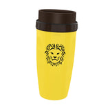 Maxbell Coverless Twist Cup Portable with Stainless Steel Straw Insulated Coffee Cup lion yellow