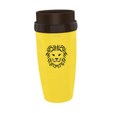 Maxbell Coverless Twist Cup Portable with Stainless Steel Straw Insulated Coffee Cup lion yellow