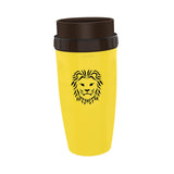 Maxbell Coverless Twist Cup Portable with Stainless Steel Straw Insulated Coffee Cup lion yellow