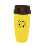 Maxbell Coverless Twist Cup Portable with Stainless Steel Straw Insulated Coffee Cup Yellow wheel