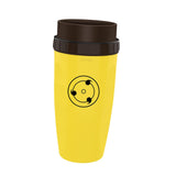 Maxbell Coverless Twist Cup Portable with Stainless Steel Straw Insulated Coffee Cup Yellow wheel