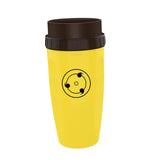 Maxbell Coverless Twist Cup Portable with Stainless Steel Straw Insulated Coffee Cup Yellow wheel