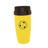 Maxbell Coverless Twist Cup Portable with Stainless Steel Straw Insulated Coffee Cup Yellow wheel