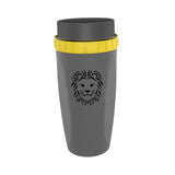 Maxbell Coverless Twist Cup Portable with Stainless Steel Straw Insulated Coffee Cup  Gray lion