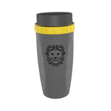 Maxbell Coverless Twist Cup Portable with Stainless Steel Straw Insulated Coffee Cup  Gray lion