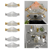 Maxbell Corner Shower Caddy Corner Shelf Rustproof Shower Corner Organizer for Dorms Single Aureate