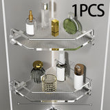 Maxbell Corner Shower Caddy Corner Shelf Rustproof Shower Corner Organizer for Dorms Single Argent