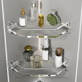 Maxbell Corner Shower Caddy Corner Shelf Rustproof Shower Corner Organizer for Dorms Double Argent
