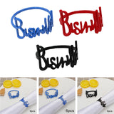 Maxbell Bismillah Letter Napkin Rings Set*6x Napkin Buckles for Holiday Home Wedding blue