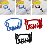 Maxbell Bismillah Letter Napkin Rings Set*6x Napkin Buckles for Holiday Home Wedding blue