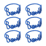 Maxbell Bismillah Letter Napkin Rings Set*6x Napkin Buckles for Holiday Home Wedding blue