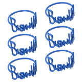 Maxbell Bismillah Letter Napkin Rings Set*6x Napkin Buckles for Holiday Home Wedding blue