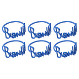 Maxbell Bismillah Letter Napkin Rings Set*6x Napkin Buckles for Holiday Home Wedding blue