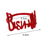 Maxbell Bismillah Letter Napkin Rings Set*6x Napkin Buckles for Holiday Home Wedding red