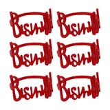 Maxbell Bismillah Letter Napkin Rings Set*6x Napkin Buckles for Holiday Home Wedding red