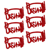 Maxbell Bismillah Letter Napkin Rings Set*6x Napkin Buckles for Holiday Home Wedding red
