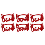 Maxbell Bismillah Letter Napkin Rings Set*6x Napkin Buckles for Holiday Home Wedding red