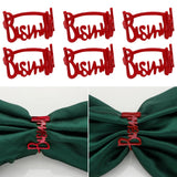 Maxbell Bismillah Letter Napkin Rings Set*6x Napkin Buckles for Holiday Home Wedding red