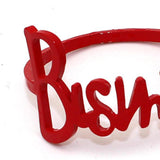 Maxbell Bismillah Letter Napkin Rings Set*6x Napkin Buckles for Holiday Home Wedding red