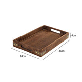 Maxbell Wood Serving Tray Platter Eating Tray for Breakfast in Bed Convenient Sturdy 36x24x4cm