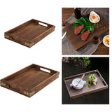 Maxbell Wood Serving Tray Platter Eating Tray for Breakfast in Bed Convenient Sturdy 36x24x4cm