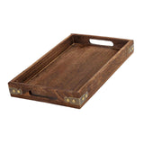 Maxbell Wood Serving Tray Platter Eating Tray for Breakfast in Bed Convenient Sturdy 36x24x4cm
