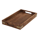 Maxbell Wood Serving Tray Platter Eating Tray for Breakfast in Bed Convenient Sturdy 36x24x4cm