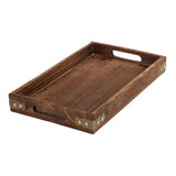 Maxbell Wood Serving Tray Platter Eating Tray for Breakfast in Bed Convenient Sturdy 36x24x4cm