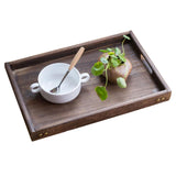 Maxbell Wood Serving Tray Platter Eating Tray for Breakfast in Bed Convenient Sturdy 36x24x4cm