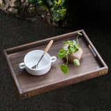 Maxbell Wood Serving Tray Platter Eating Tray for Breakfast in Bed Convenient Sturdy 36x24x4cm
