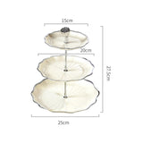Maxbell food rack stand to Clean Cupcake Stand for Fruits dessert Countertop L 3 tier white