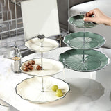 Maxbell food rack stand to Clean Cupcake Stand for Fruits dessert Countertop L 3 tier white